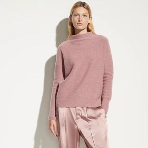 Vince Sweater Womens Small Boiled Cashmere Funnel Neck Pullover